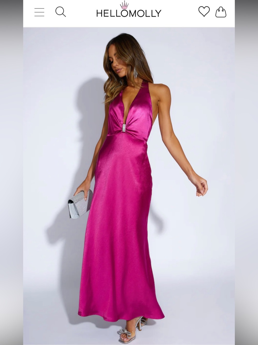 Hello Molly Ballroom Girl Pink Halter Maxi Dress